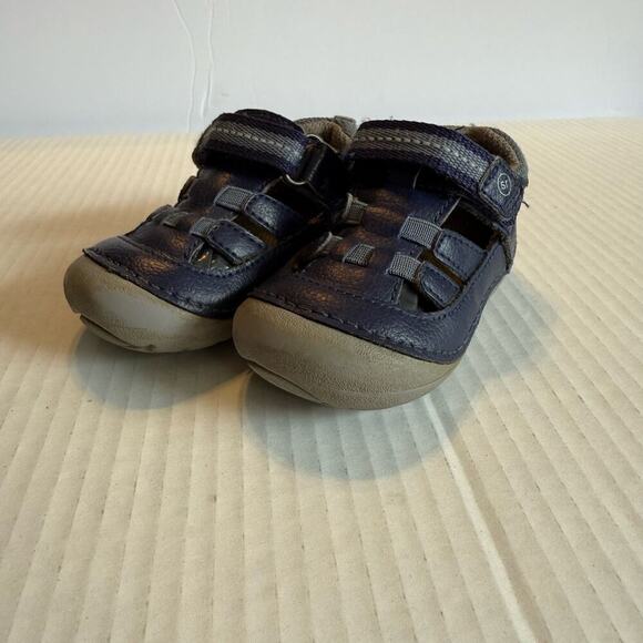 Stride Rite Other - Stride Rite SM Sonny Boys Navy Blue Leather Fisherman Sandals Toddler Size 4M